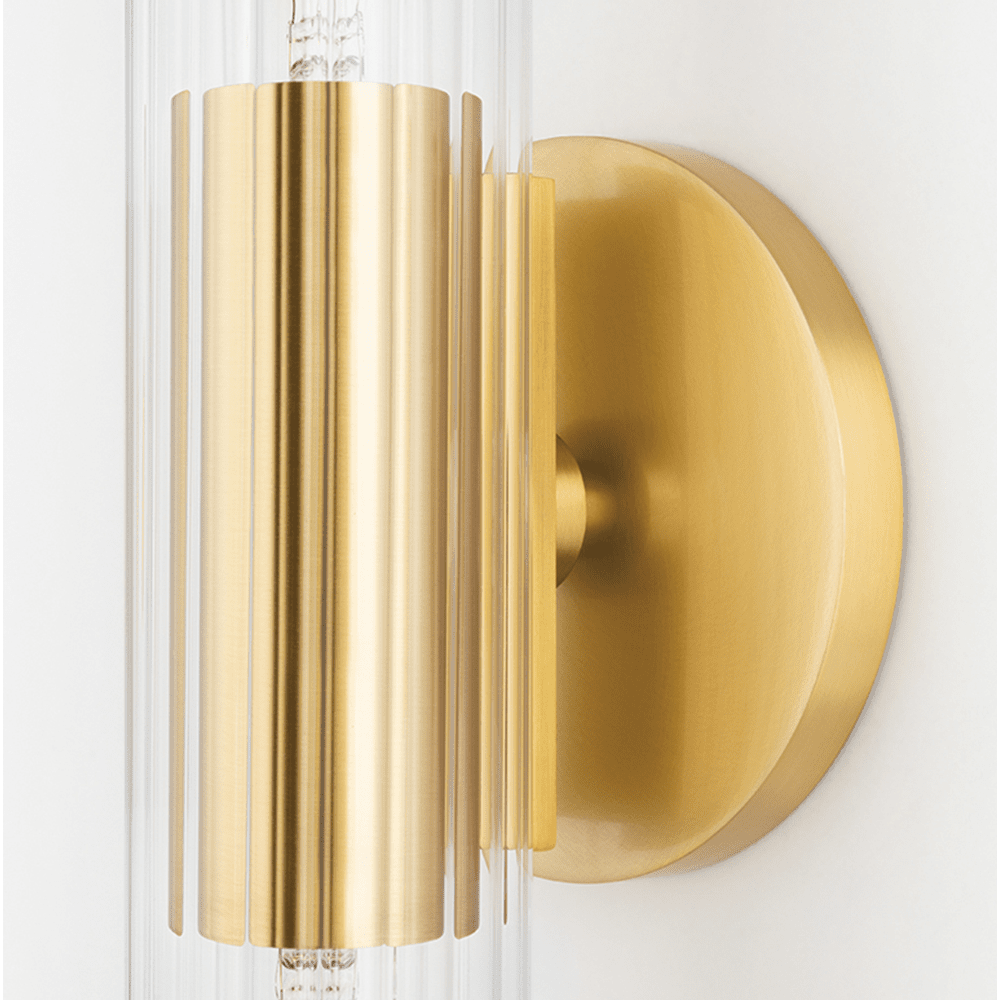 Cecily 2 Light Large Wall Sconce - Aged Brass