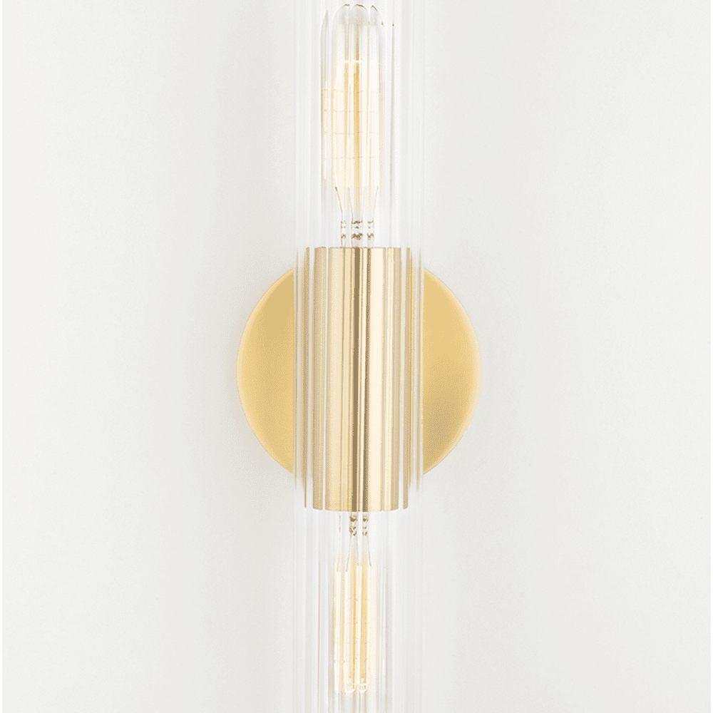 Cecily 2 Light Large Wall Sconce - Aged Brass