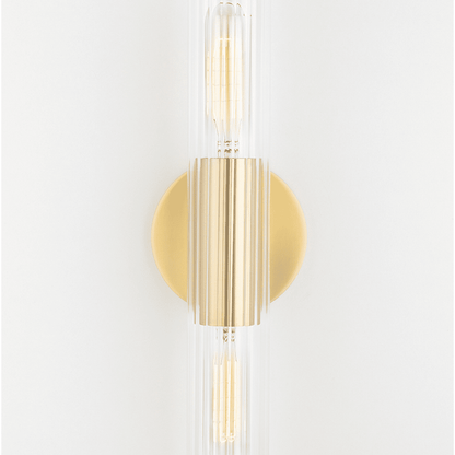 Cecily 2 Light Large Wall Sconce - Aged Brass