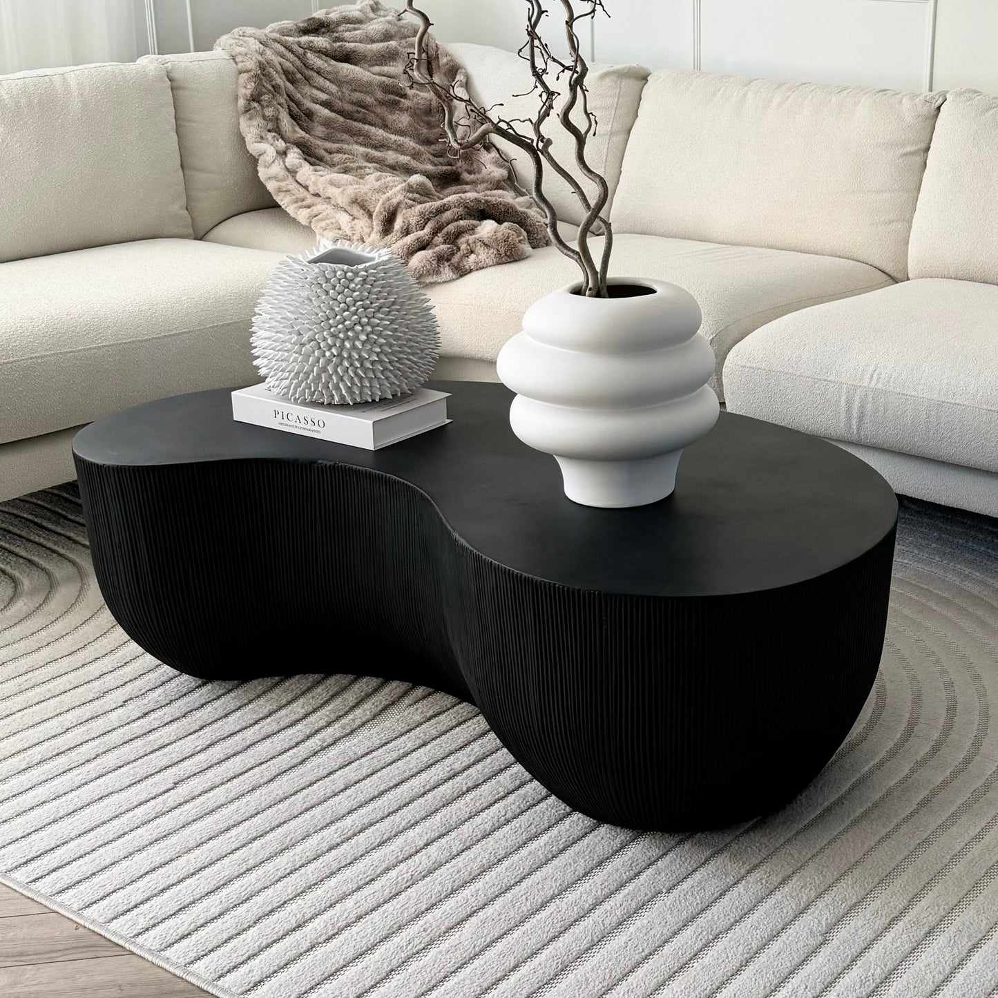 Leonardo - Minimal Onyx Shaped Coffee Table Large
