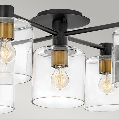 Axel 5 Light Semi-flush  - Black