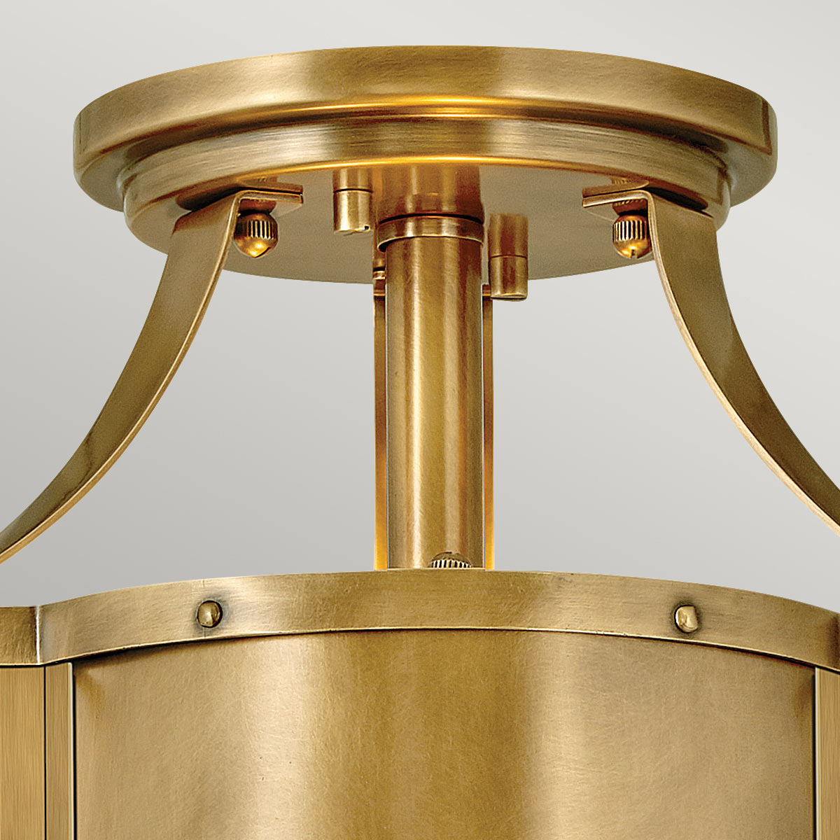 Chance 2 Light Semi-flush - Heritage Brass