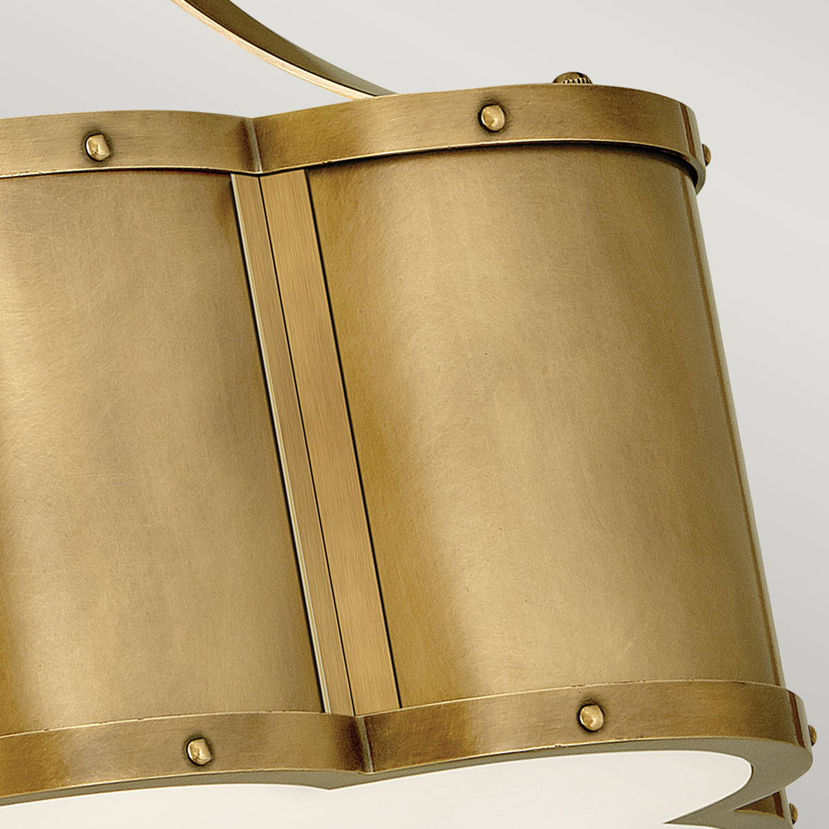 Chance 2 Light Semi-flush - Heritage Brass