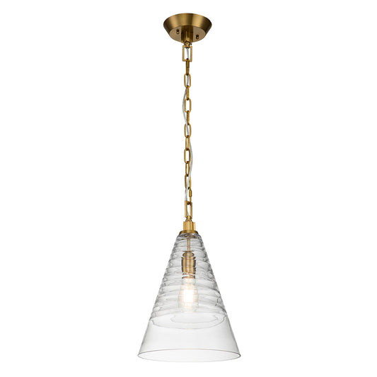 Elmore 1 Light Pendant - Brass