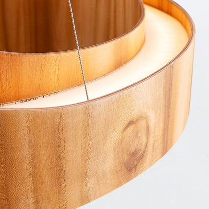 Horizon LED Ring Pendant - Teak