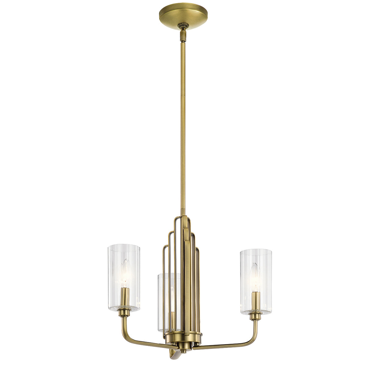 Kimrose 3 Light Chandelier  - Brass