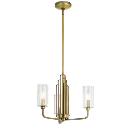 Kimrose 3 Light Chandelier  - Brass