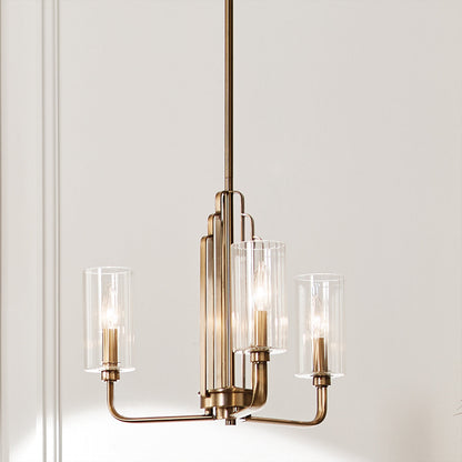 Kimrose 3 Light Chandelier  - Brass