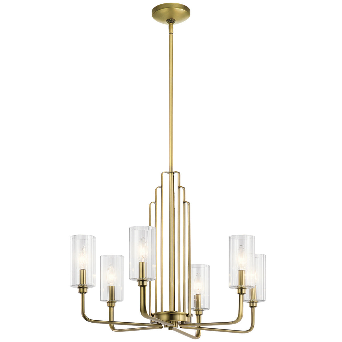 Kimrose 6 Light Chandelier - Brass