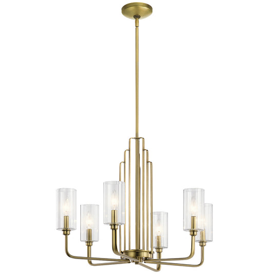 Kimrose 6 Light Chandelier - Brass