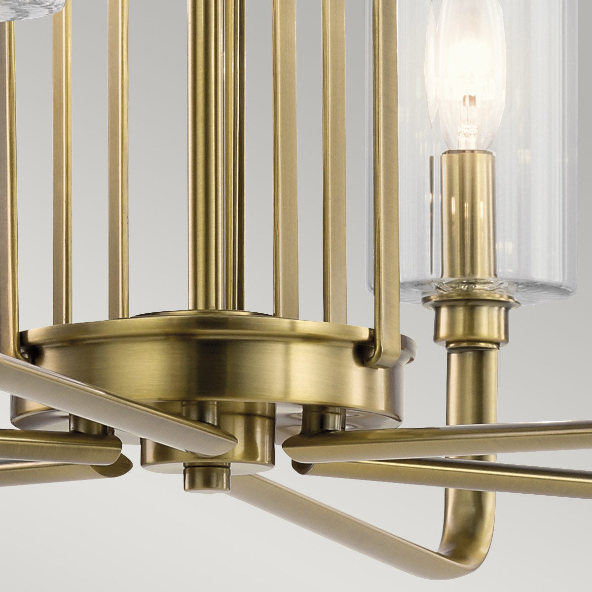 Kimrose 6 Light Chandelier - Brass
