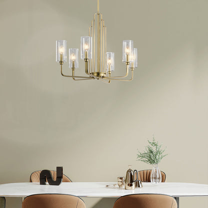 Kimrose 6 Light Chandelier - Brass