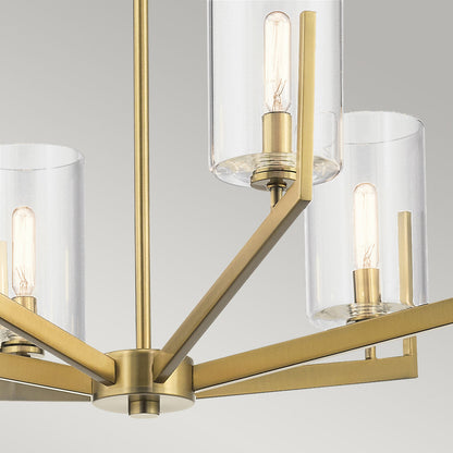 Nye 6 Light Chandelier - Brass