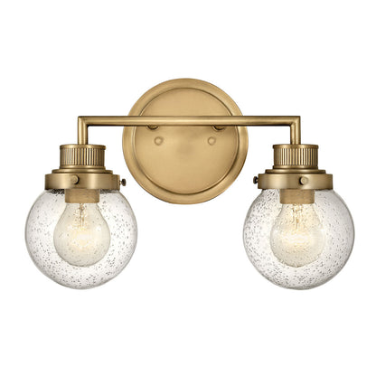 Poppy 2 Light Wall Light - Brass