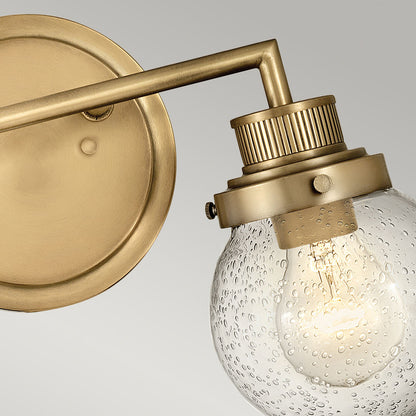 Poppy 2 Light Wall Light - Brass