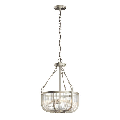 Roux 3 Semi Flush Light Pendant - Nickel