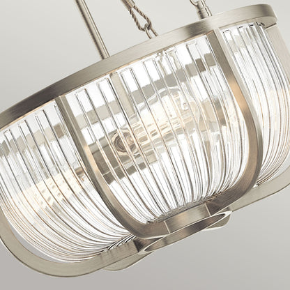 Roux 3 Semi Flush Light Pendant - Nickel