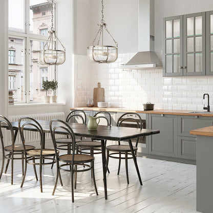 Roux 3 Semi Flush Light Pendant - Nickel