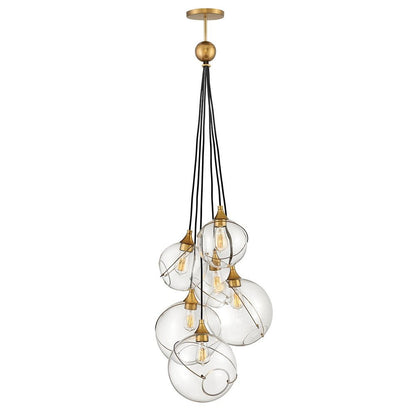 Skye Heritage 6 Light Pendant Light - Brass