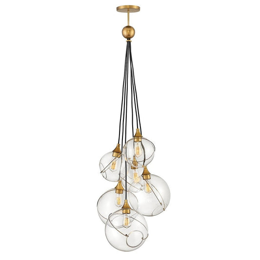 Skye Heritage 6 Light Pendant Light - Brass