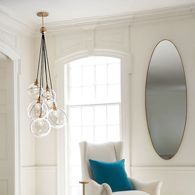 Skye Heritage 6 Light Pendant Light - Brass