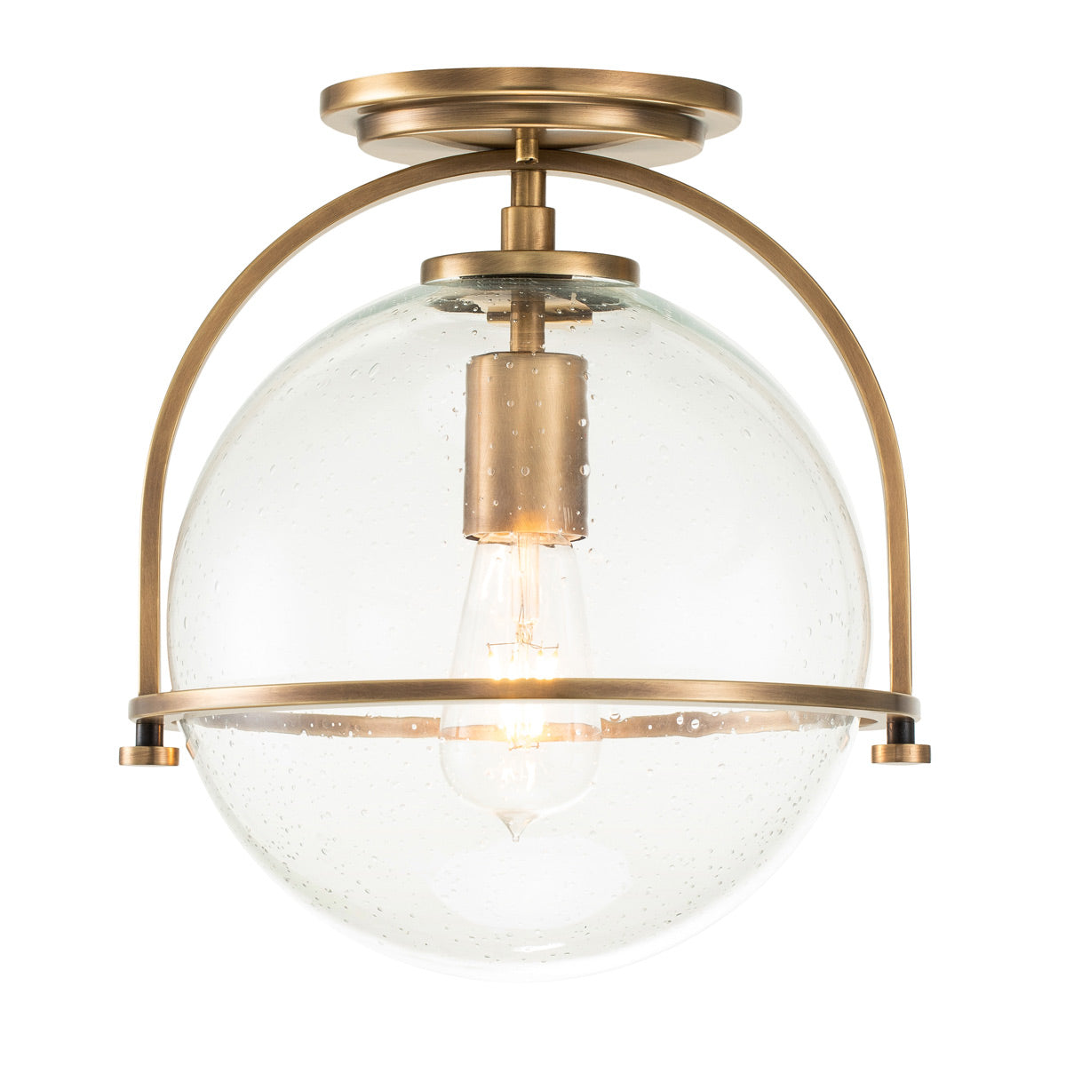 Somerset 1 Light Flush - Brass
