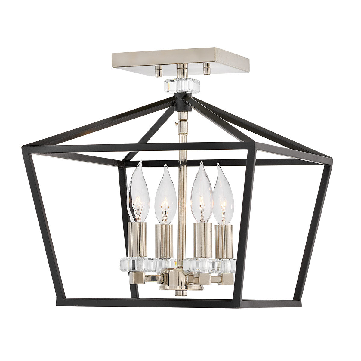 Stinson 4 Light Medium Pendant/ Semi-Flush - Nickel