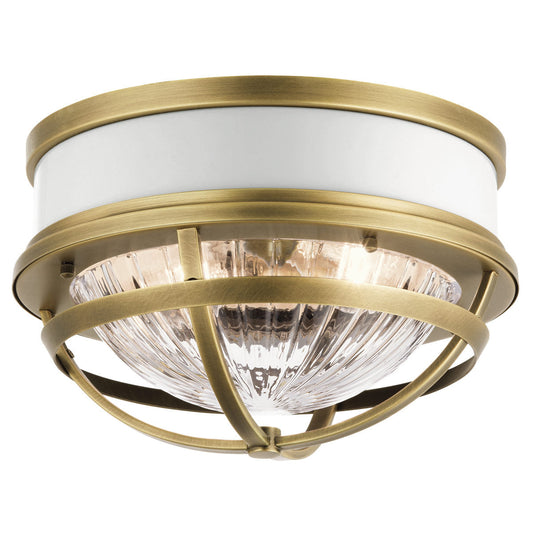 Tollis 2 Light Flush - Brass
