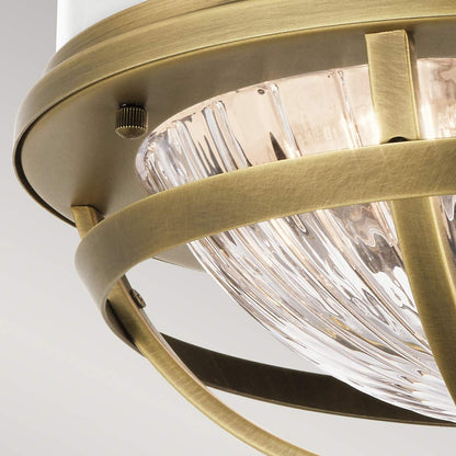 Tollis 2 Light Flush - Brass