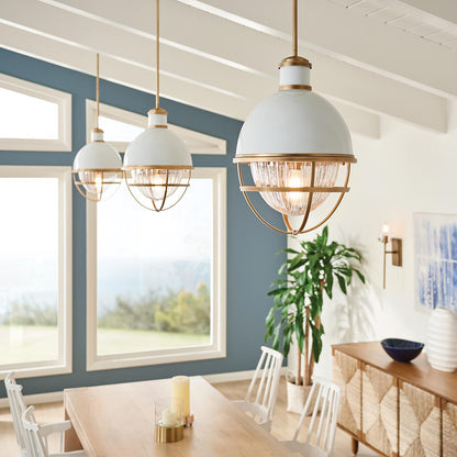 Tollis 1 Light Pendant - Brass