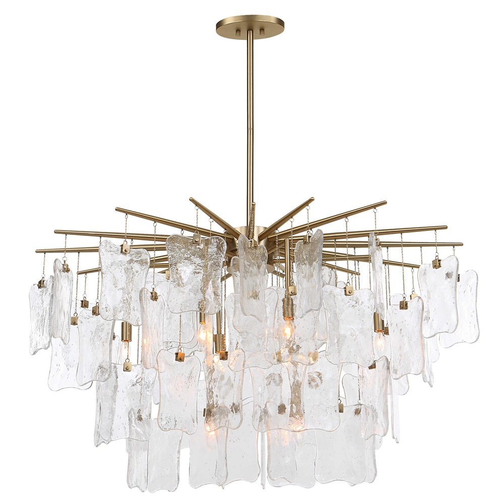 Black Label Seeded Shield 8 Light Chandelier