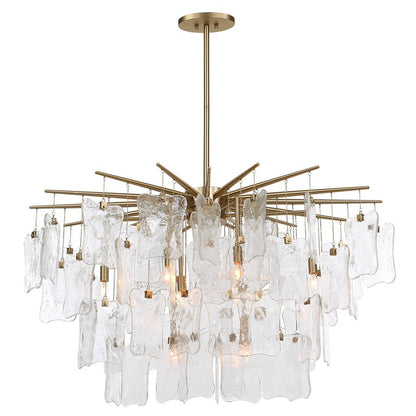 Black Label Seeded Shield 8 Light Chandelier