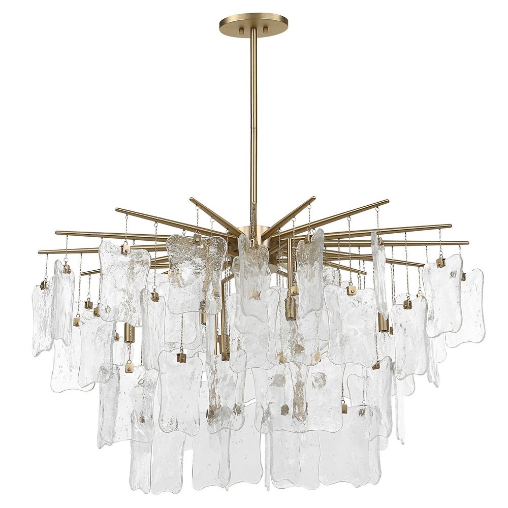 Black Label Seeded Shield 8 Light Chandelier
