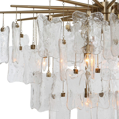 Black Label Seeded Shield 8 Light Chandelier